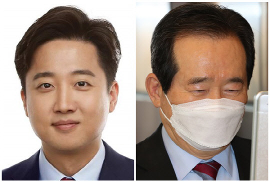 이준석 국민의힘 전 최고위원(왼쪽)과 정세균 전 국무총리. 연합뉴스